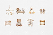 Baby Neutrals Watercolor Clipart, a Person Illustration by Wild Honey Design Co. (Thumbnail 4 of 5)