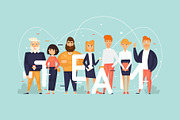 Business characters, team, about us., a Person Illustration by Podis (Thumbnail 1 of 3)