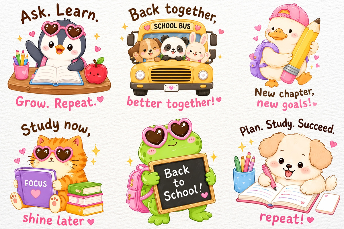 Animals Back to School Clipart PNG, an Animal Illustration by SugarCloudStudioArt (Photo 6 of 7)