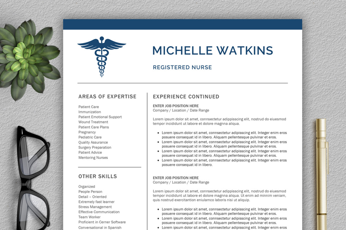 Medical Resume | Nurse CV, a Resume Template by Klamp Studio (Photo 3 of 7)