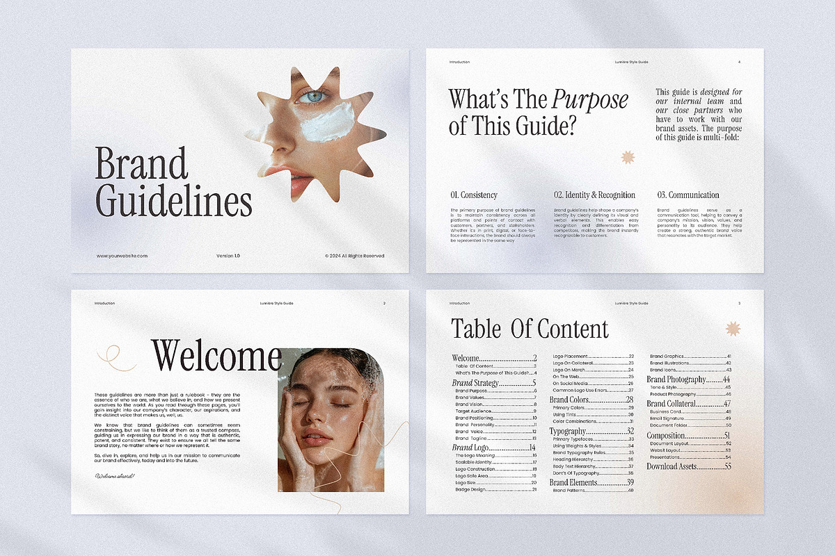 Lumière Branding Guidelines, a Branding & Logo Template by AndrewPixel (Photo 3 of 14)