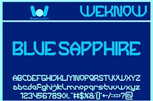 Blue Sapphire font