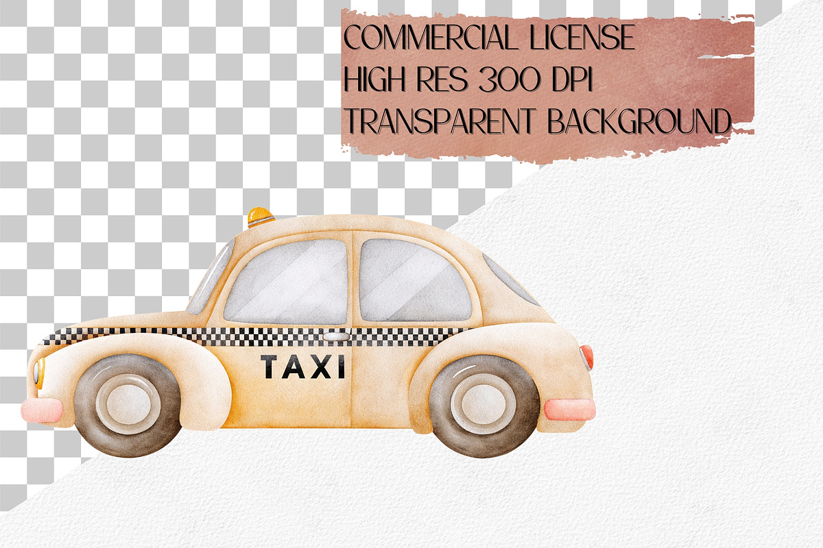 Watercolor Transportation Clipart, a Transportation Illustration by CropUp Creative (Photo 5 of 5)