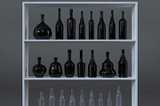 Glasses and bottles collection, a Furniture 3D Model by RC graphics (Thumbnail 3 of 6)