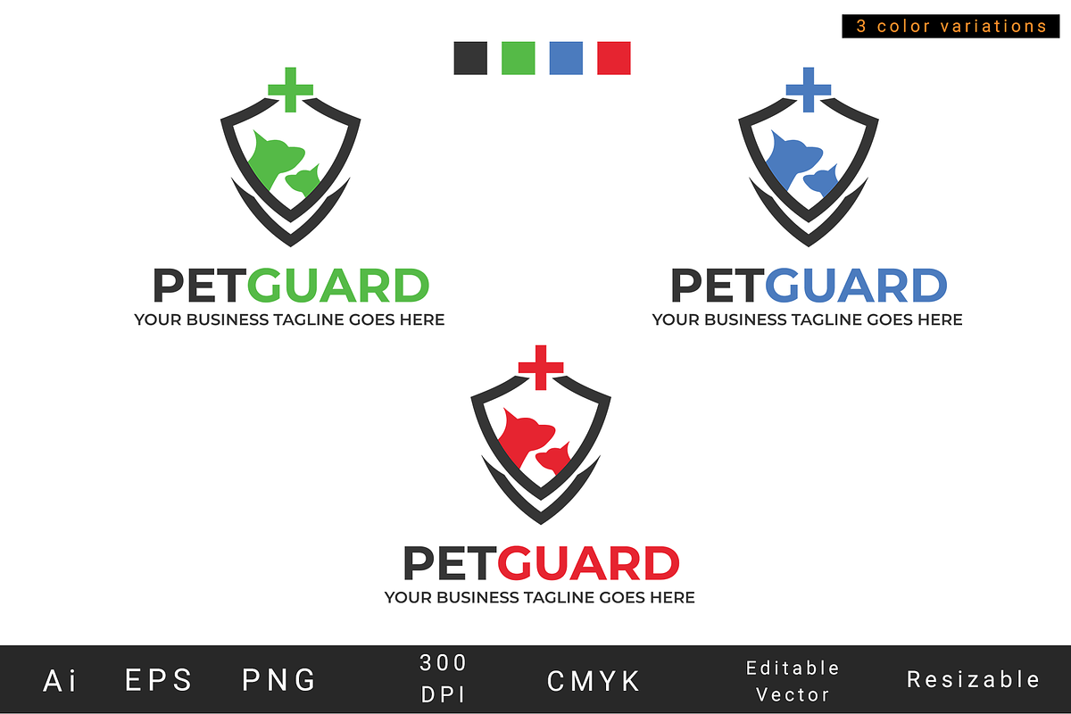 Pet guard logo/dog clinic, a Branding & Logo Template by kamalrawat_gd (Photo 3 of 7)