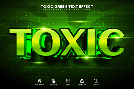 Toxic Green Editable Text Effect