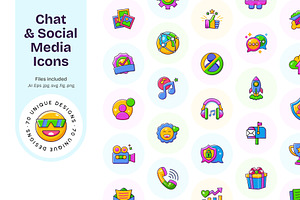 Chat and Social Media Icons, an Emoji Icon by Creative Stall