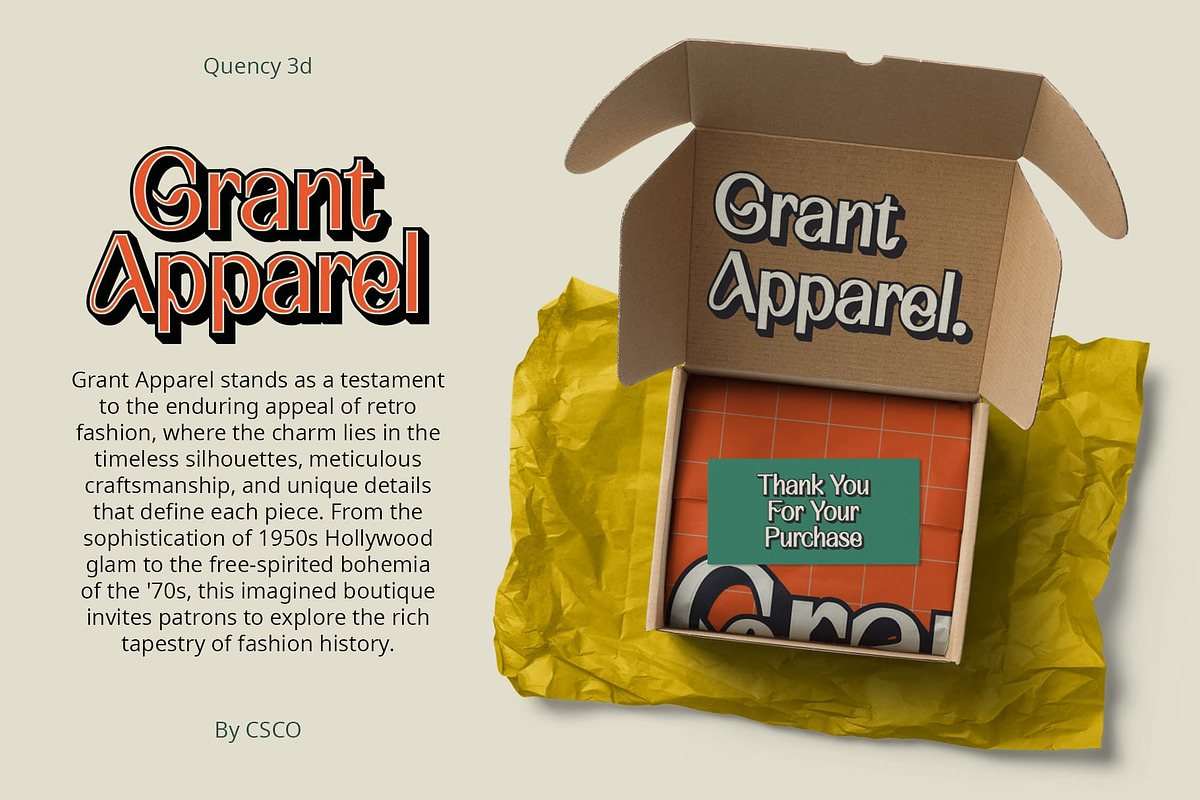 Quency 3D, a Font by Craft Supply Co. (Photo 3 of 8)