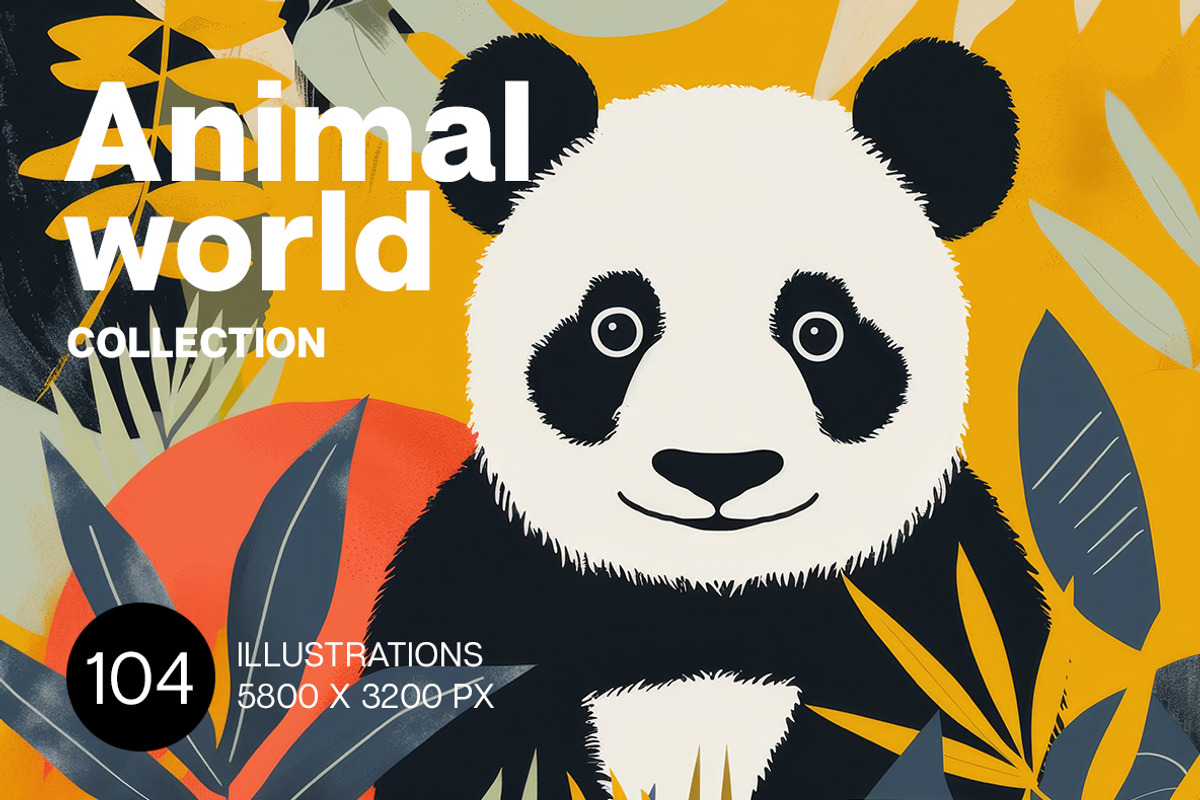 Animal world. 104 images, an Animal Illustration by Handmadefont (Photo 1 of 17)