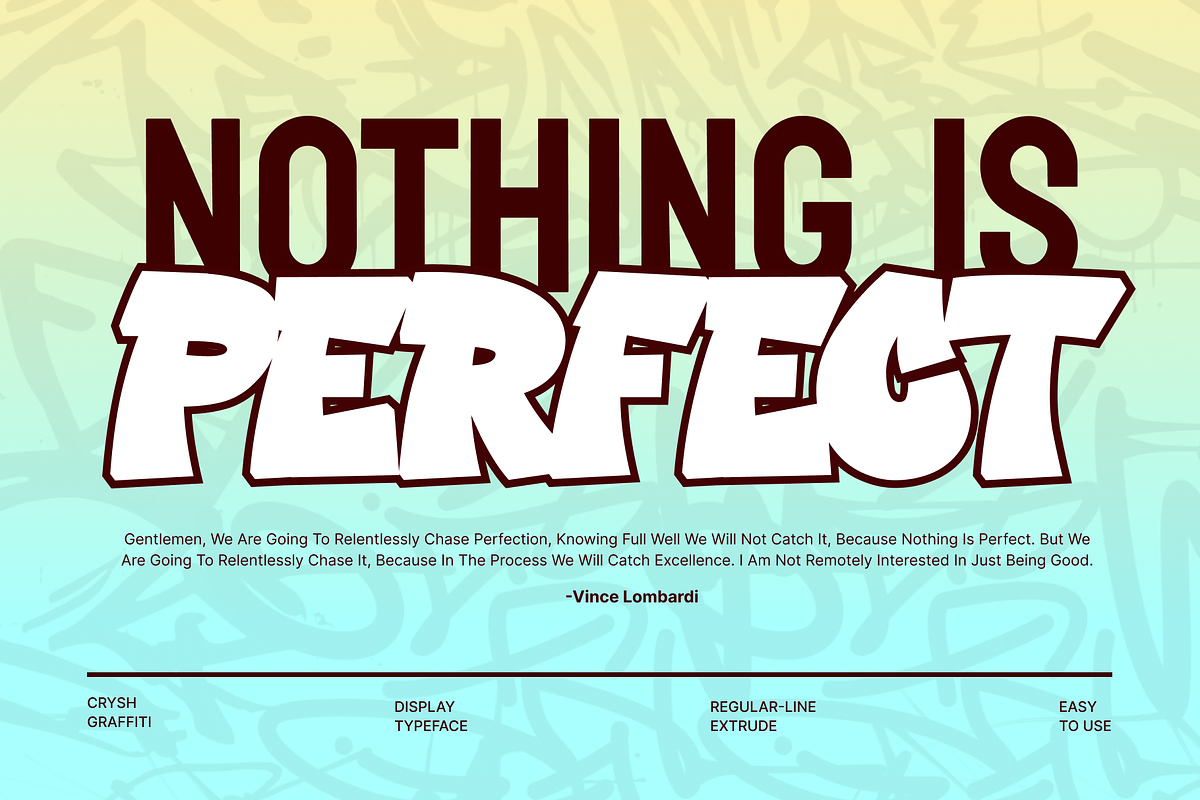Crysh Graffiti Typeface, a Handwritten Font by Fitrah Type (Photo 10 of 12)