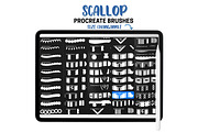 Scallop Pattern Procreate Brushes, a Brush Add-On by Brush Lab (Thumbnail 2 of 9)
