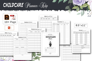 Childcare Planner | Ai & PDF, a Stationery Template by design_hut