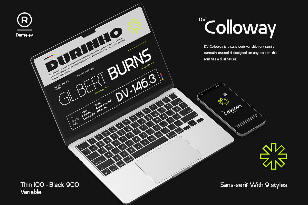 DV Colloway, a Sans Serif Font by Damelev (Photo 4 of 14)
