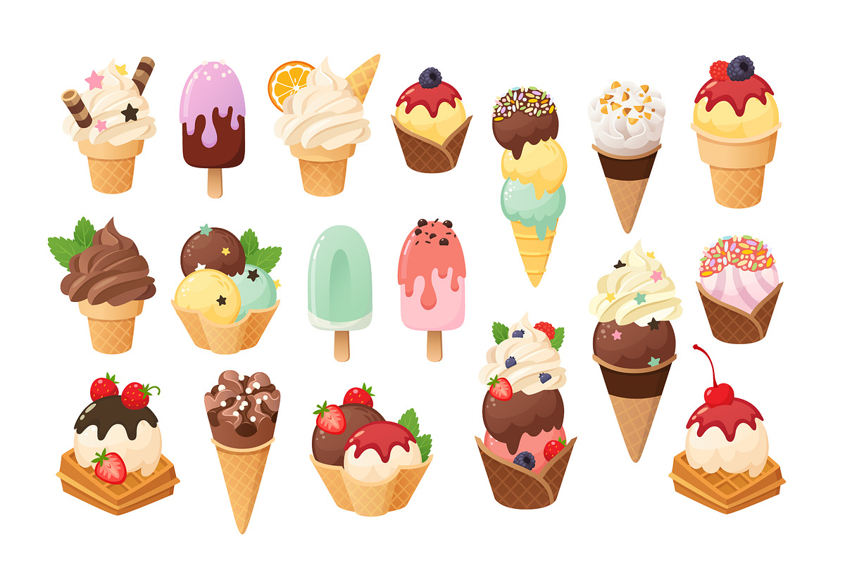 80 Ice Creams + Constructor Elements, an Illustration by Moonery's (Photo 6 of 9)