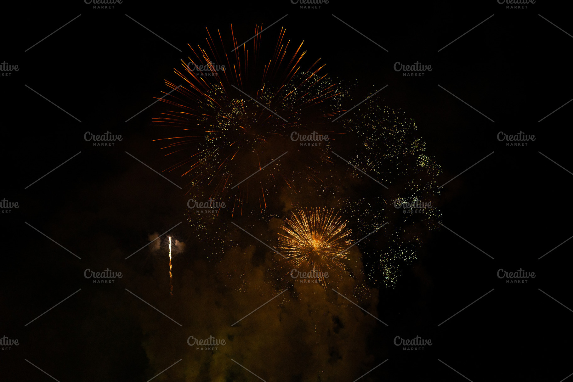 Fireworks exploding against black background, a Holiday Photo by rubenchase