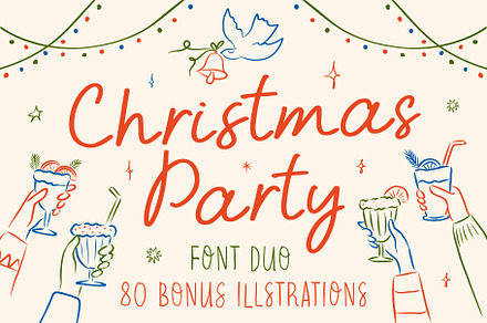 Whimsical Font Duo, Christmas Icons, a Script Font by Ayya Studio