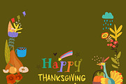 Thanksgiving Frame with Turkeys, a Seasonal Illustration by Maria Starus (Thumbnail 3 of 3)