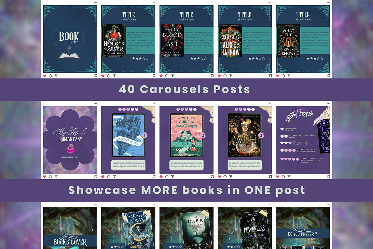 Bookstagram Fantasy Template, a Social Media Template by PixelBloomClub (Photo 3 of 8)