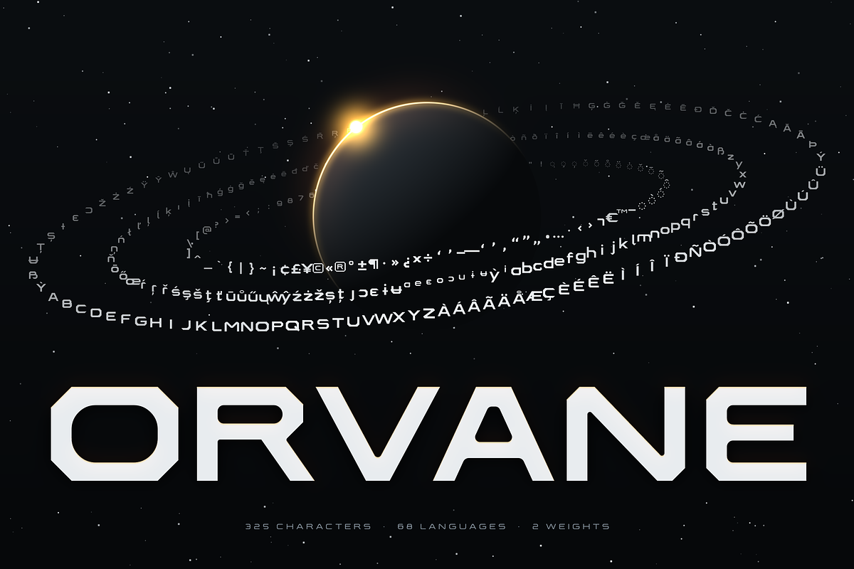 Orvane - Geometric Space Typeface, a Sans Serif Font by HipFonts (Photo 1 of 17)
