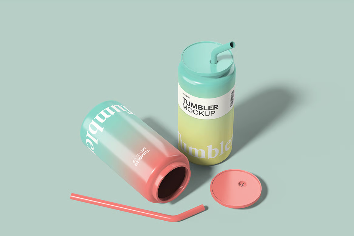 Water Tumbler Bottle Mockup, a Cups & Container Mockup by graphicsauce (Photo 4 of 4)