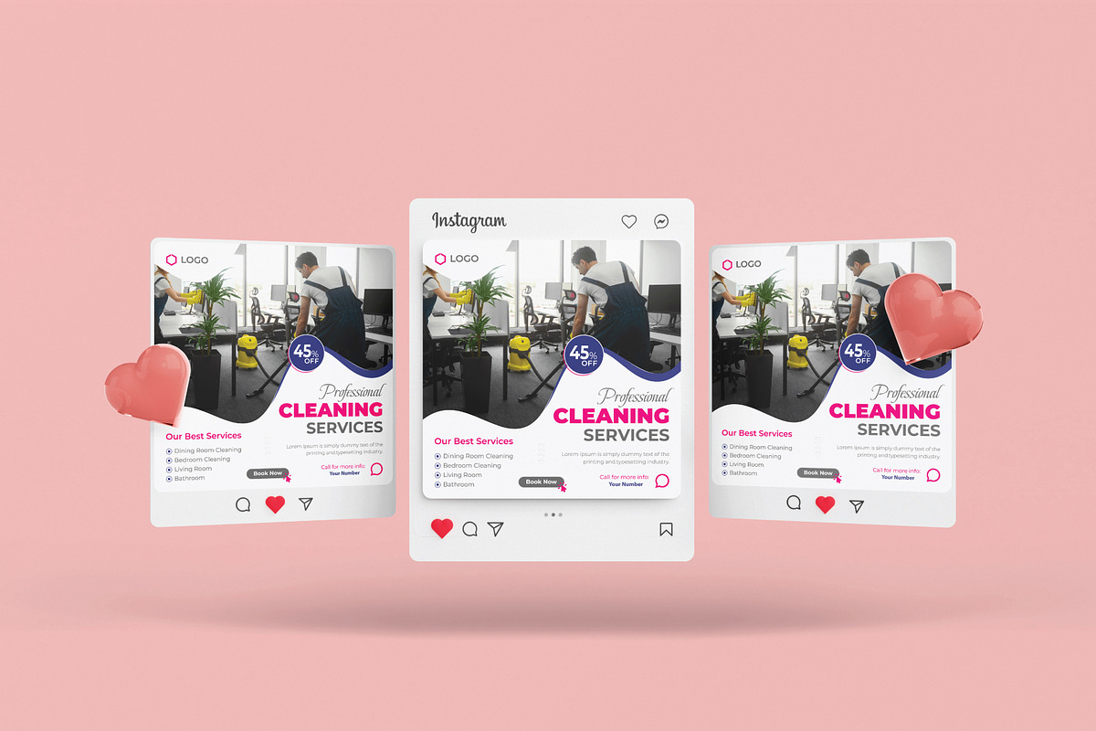 Cleaning Service Flyer Design, a Flyer Template by YUDesignStore (Photo 3 of 6)