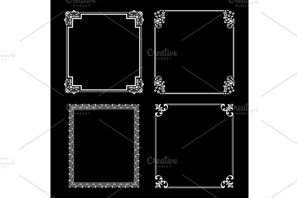 Set of decorative frames Elegant, an Illustration by RODINA