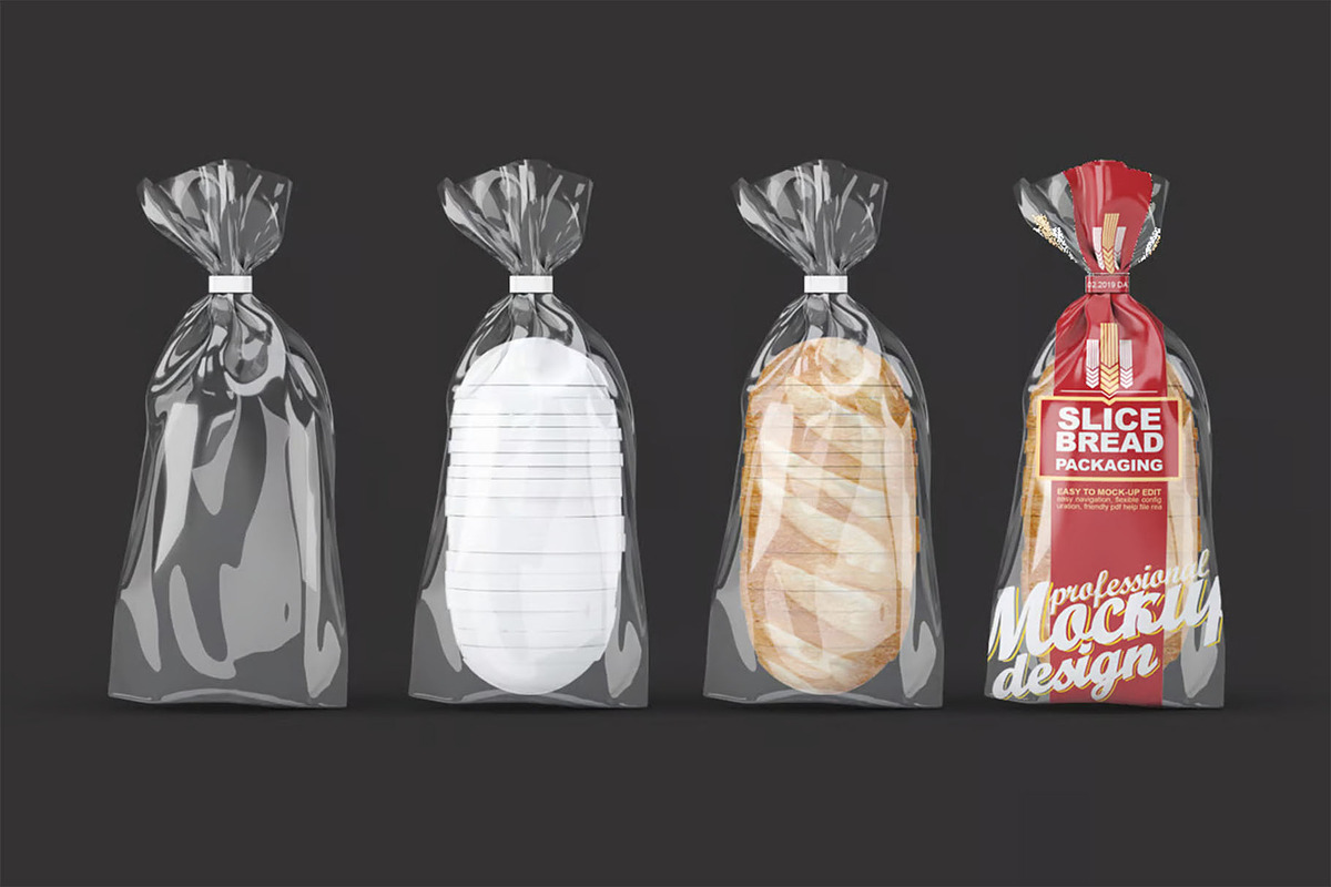 Slice Bread Packaging Mock-Up, a Product Mockup by DesignRushMarket (Photo 3 of 6)