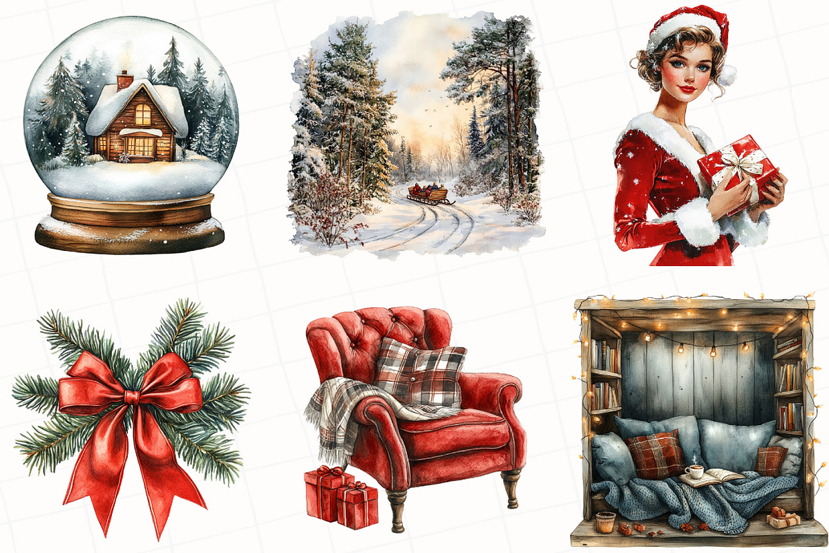 Classic Christmas Clipart, an Illustration by OK Design (Photo 5 of 5)
