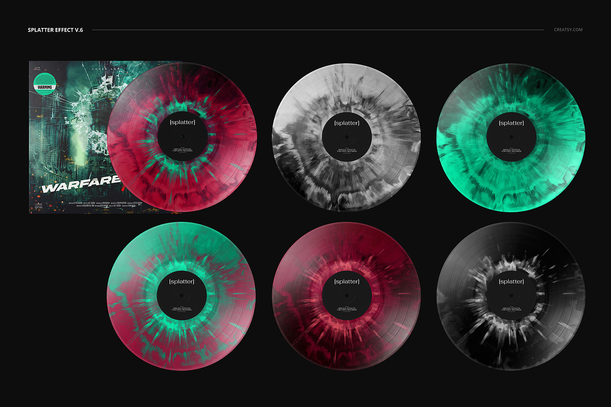 Vinyl Record & Cover Mockup Set, a Merchandise Mockup by creatsy5 (Photo 25 of 54)