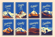 12 Higest Mountains Posters, an Illustration by Alexander Baidin (Thumbnail 10 of 10)