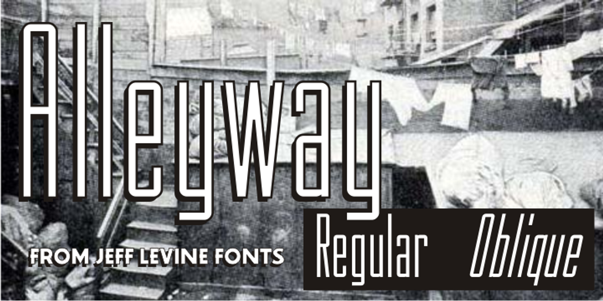 Alleyway JNL, a Sans Serif Font by Jeff Levine Fonts