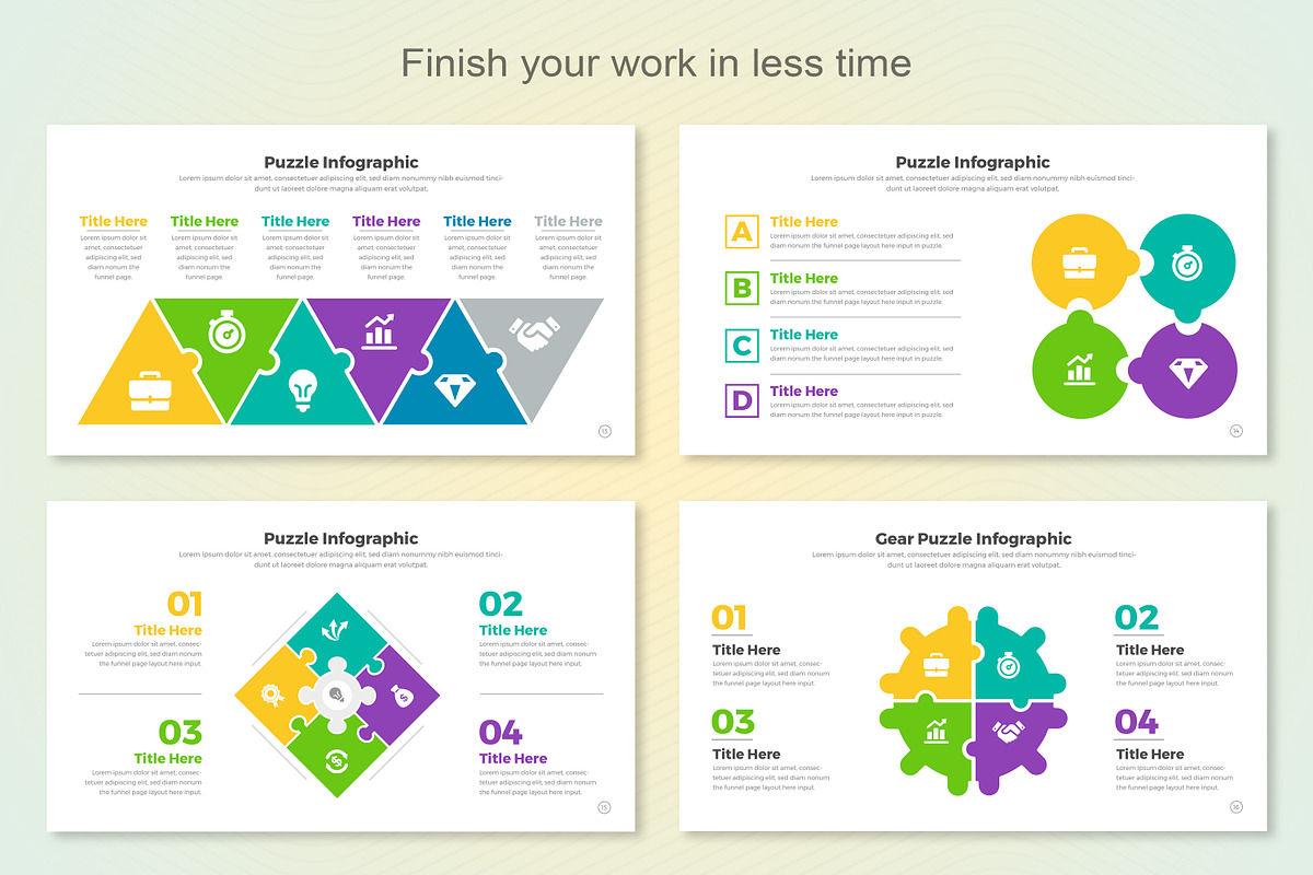 Puzzle Infographic Keynote, a Templates & Theme by Mighty-Slide (Photo 5 of 8)