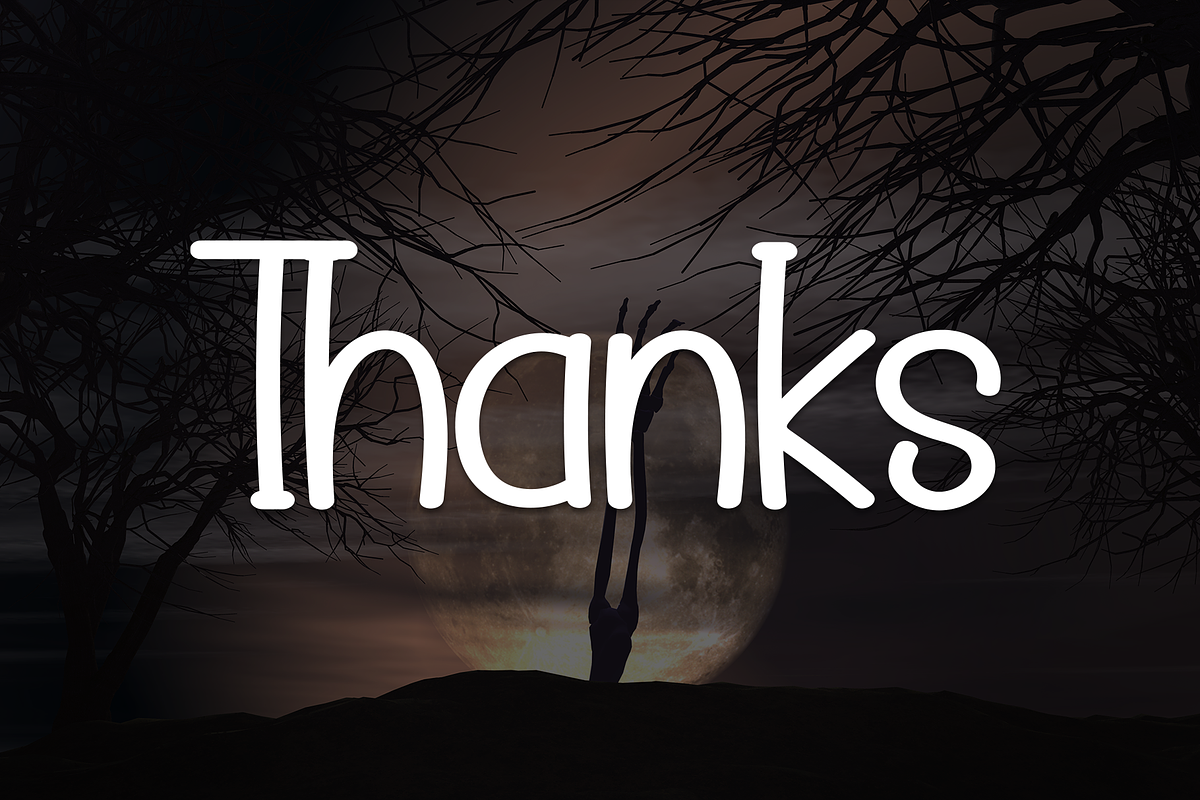 Night Spooky | Script Font, a Script Font by Scratchones (Photo 8 of 8)