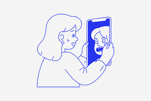 Cyber Bullying Doodle Illustration, a Person Illustration by Danil Polshin