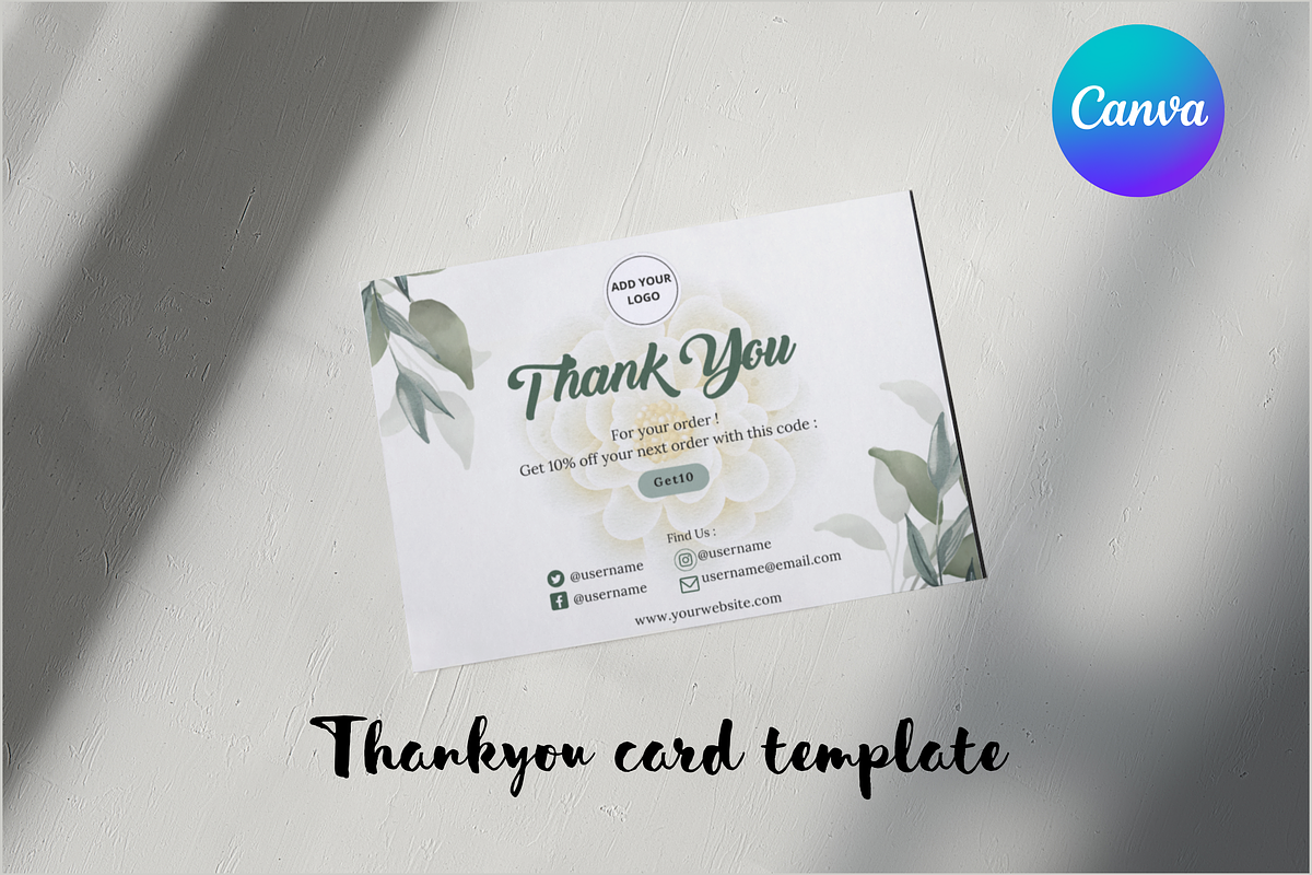 Thankyou Card Template - Canva, a Card Template by DesignTreasureID (Photo 1 of 4)