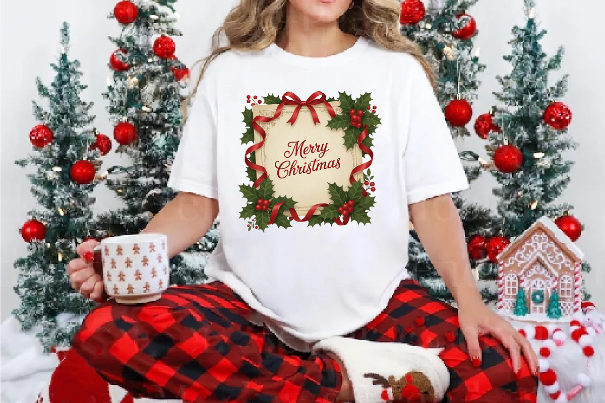 Vintage Merry Christmas Frame PNG, an Illustration by DreamArtGraphic (Photo 5 of 5)