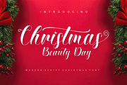 Christmas Beauty Day Font, a Handwritten Font by Onotype (Thumbnail 1 of 5)