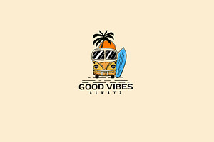 Good Vibes Logo Vintage