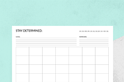 Determined Planner Set, a Stationery Template by Made By Hamilton (Thumbnail 1 of 4)