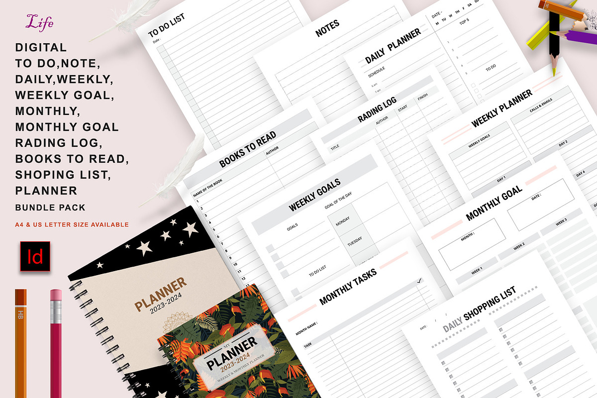 Ultimate Planner Bundle Pack, a Stationery Template by ROJI CREATOR (Photo 1 of 12)