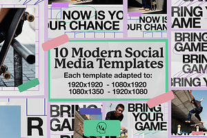 10 Modern Social Media Templates