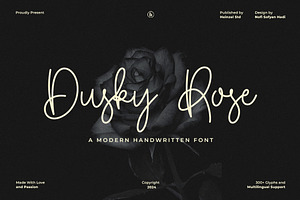 Dusky Rose Handwritten Font, a Handwritten Font by Heinzel Std