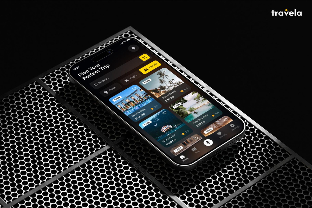Travela Travel Booking Mobile App UI, an UI Kit Template by Creative Perspective (Photo 3 of 6)