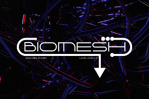 Biomesh - Tech Display Font