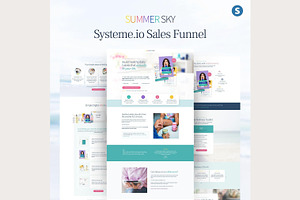 Systeme.io Summer Sales Funnel, a Landing Page Template by Hayley's Digital Hub