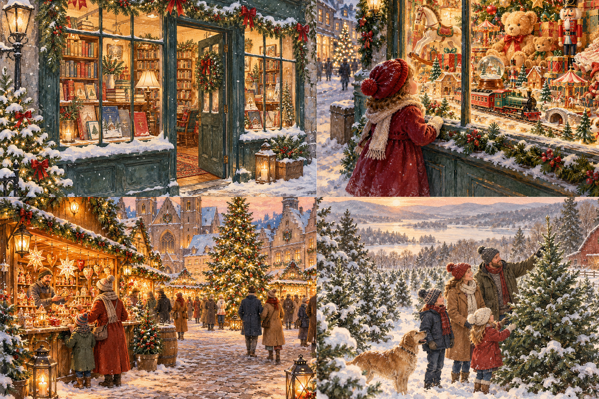 Illustrated Christmas Postcards, a Seasonal Illustration by MarisoArt (Photo 6 of 7)