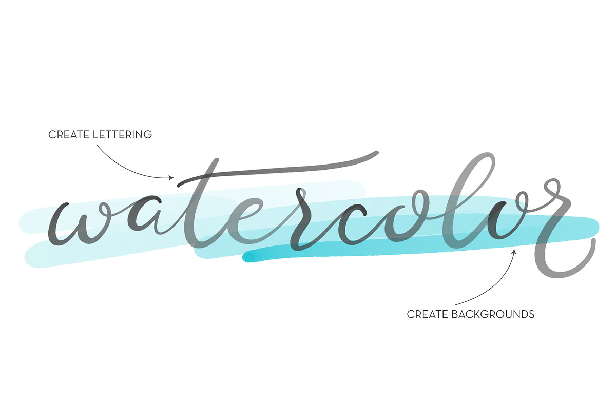 Ombre Watercolor Procreate Brush, a Brush Add-On by chattypress (Photo 2 of 3)