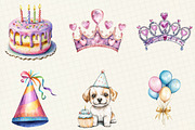 Happy Birthday Sublimation Clipart, an Illustration by OK Design (Thumbnail 5 of 5)