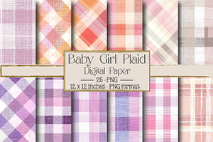 Baby Girl Plaid Pattern Design, a Texture Illustration by DreamPrint404
