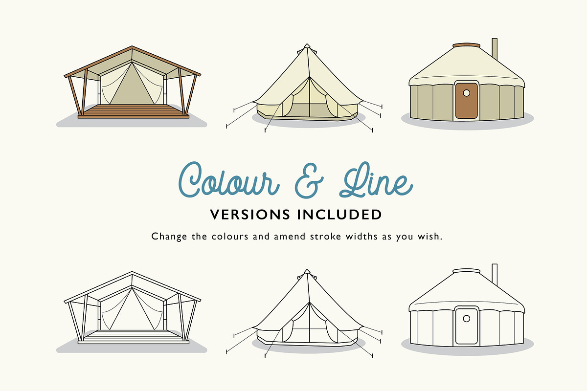 Glamping Tents, an Illustration by the cabin supply co (Photo 2 of 4)